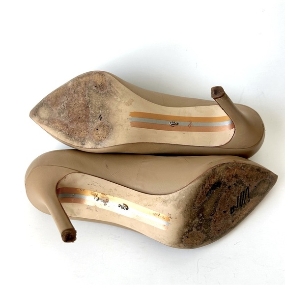 Sam Edelman Hazel Nude Leather Pumps Stiletto Heels Size 9.5 - Picture 8 of 12